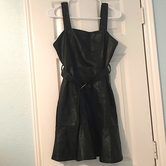 Forever 21 Faux Leather Pinafore Dress - Picture 3 of 7
